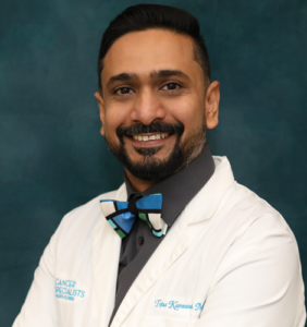 Professional headshot of Dr. Tejas Karawadia, medical oncology and hematology physician at Cancer Specialists of North Florida.